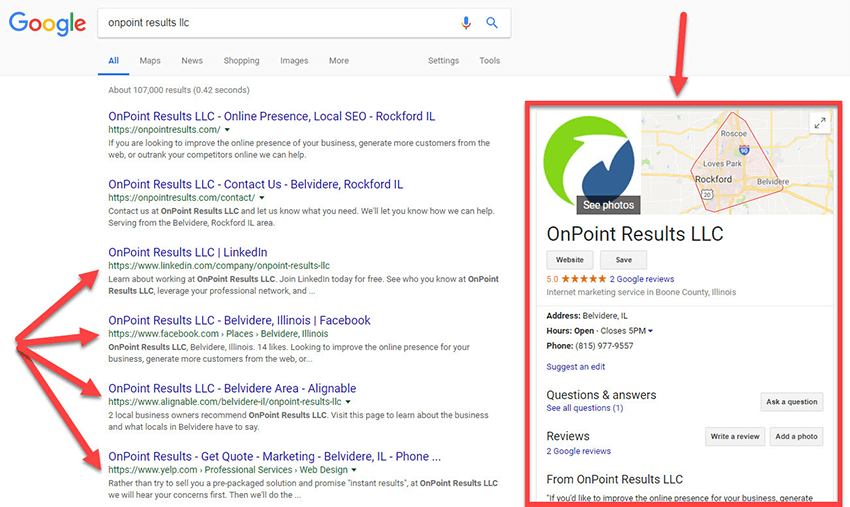 Directory Listings that appear for LUKWYN DIGITAL LLC on Google